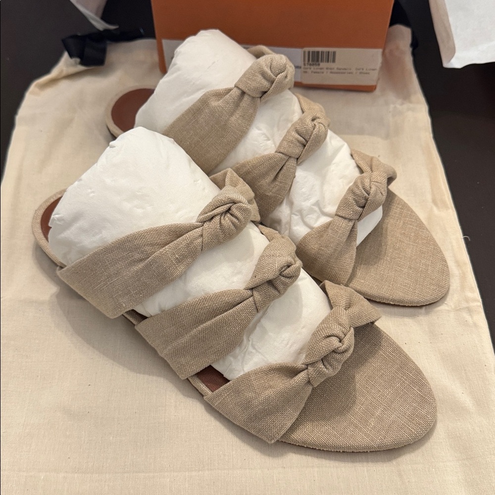 Le Monde Beryl Cork Linen Knot Sandals